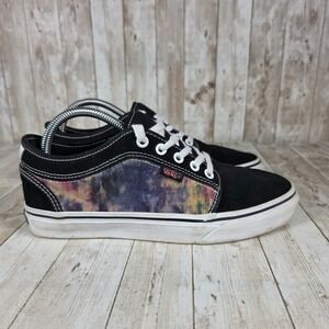 Vans Low Top Skate Shoes Men's 7 Tie Dye‎ Canvas Black Sneakers